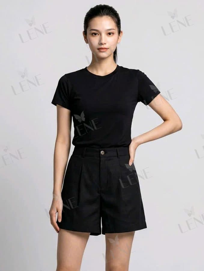 Quần sọc ngắn lưng cao - View 2