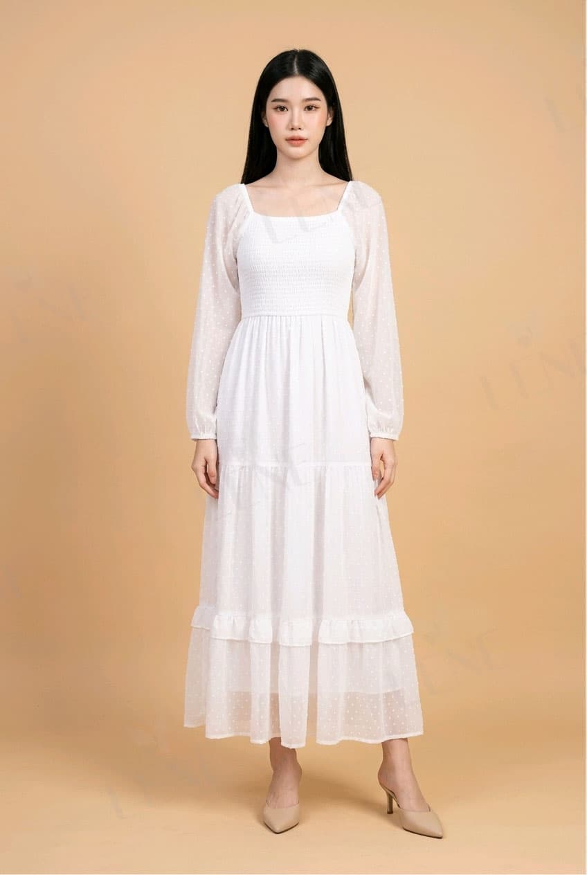 Đầm maxi tay bồng - View 3