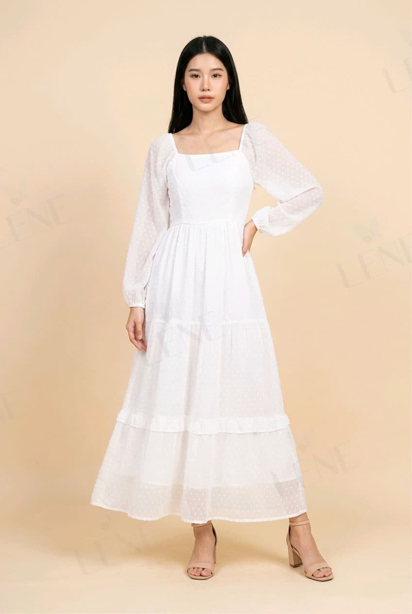 Đầm maxi tay bồng - View 4