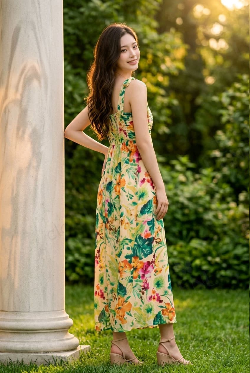 Đầm maxi hoa nhiệt đới - View 4