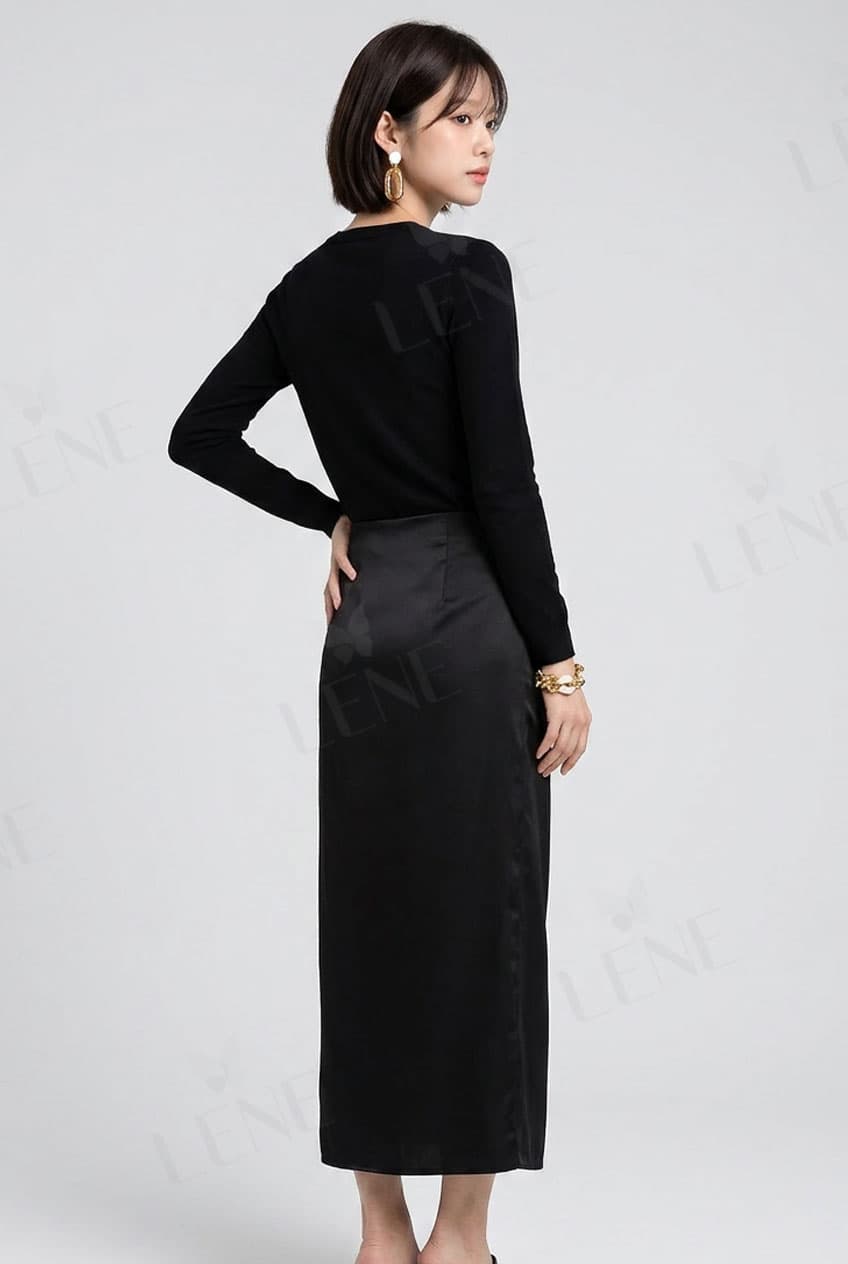 Váy lụa xẻ tà - View 4