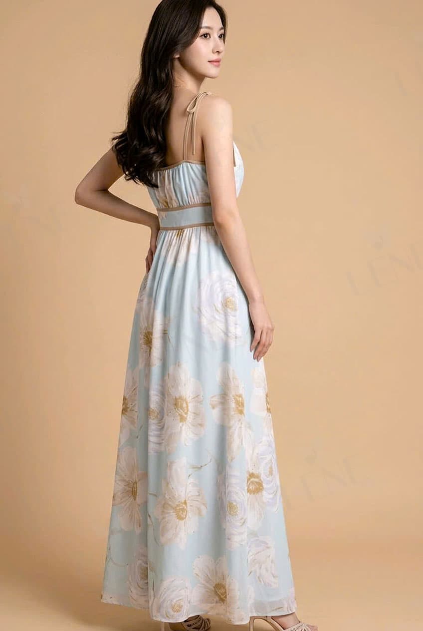 Đầm maxi hoa - View 2