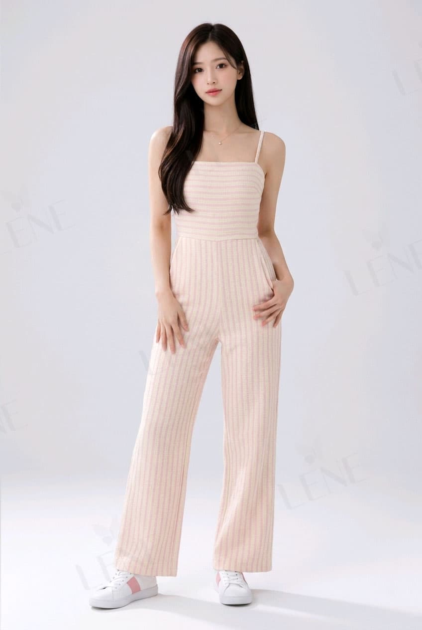 Jumpsuit kẻ sọc năng động