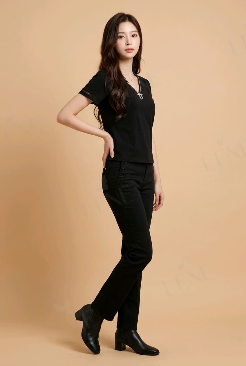 Áo cổ nơ đính đá - View 3