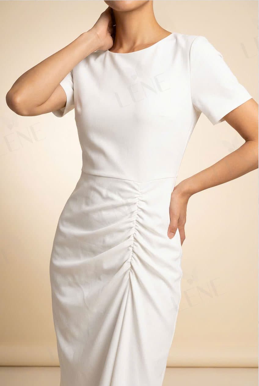 Đầm nhún thanh lịch