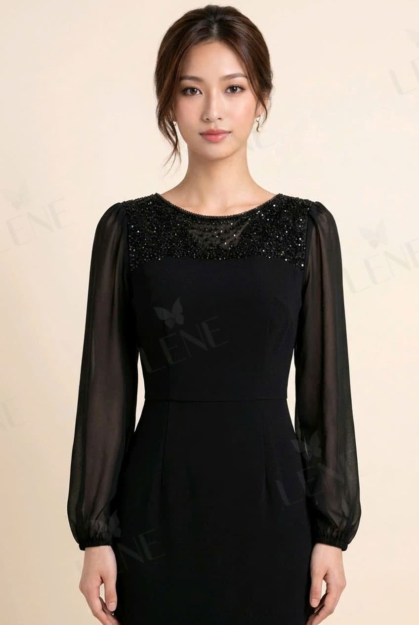 Đầm phối kim sa - View 2